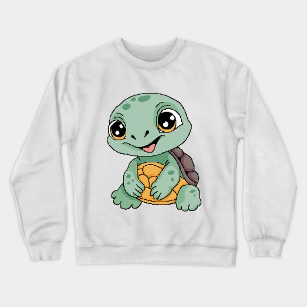 Cute happy baby turtle Crewneck Sweatshirt by ZingyStitches